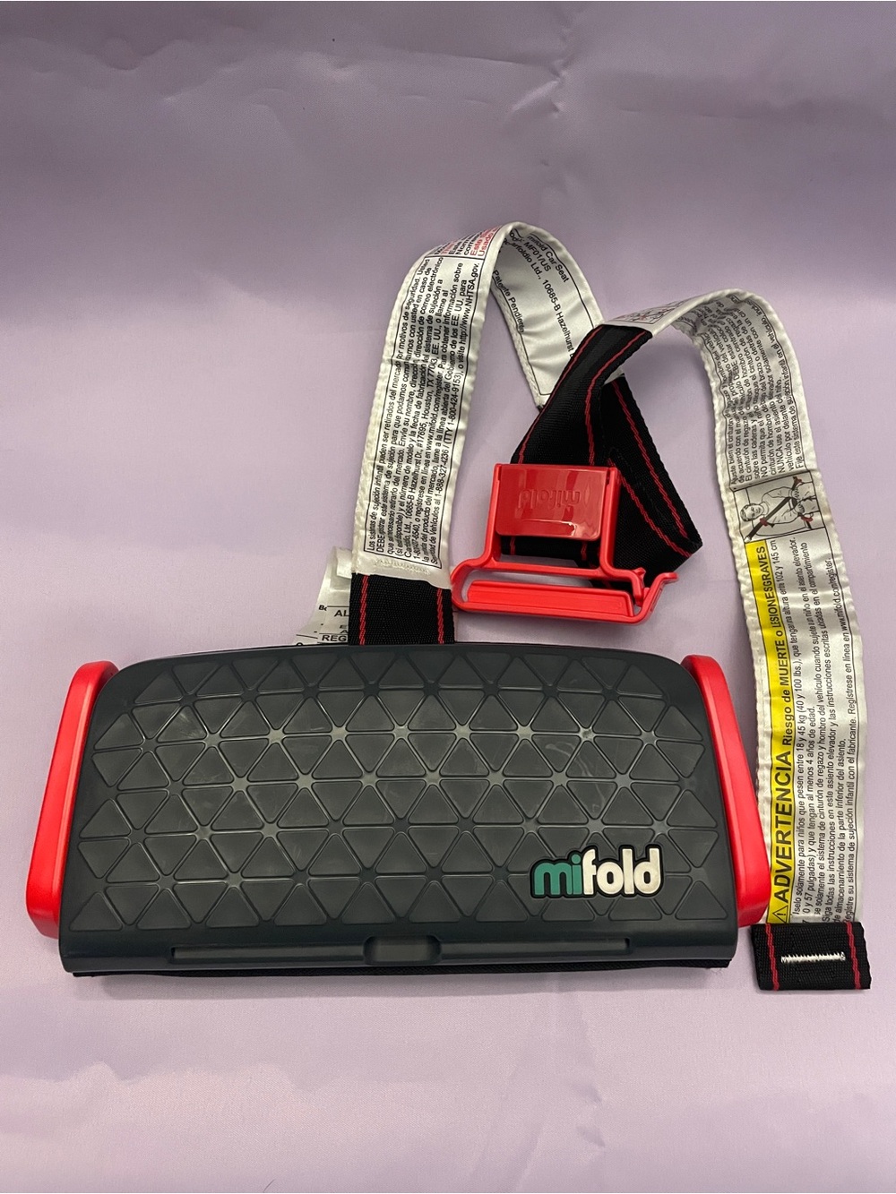 mifold Grab-and-Go Foldable Booster Seat Grey